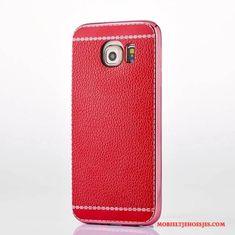 Samsung Galaxy S6 Edge Hoes Bescherming Hoesje Telefoon Anti-fall All Inclusive Roze Ster