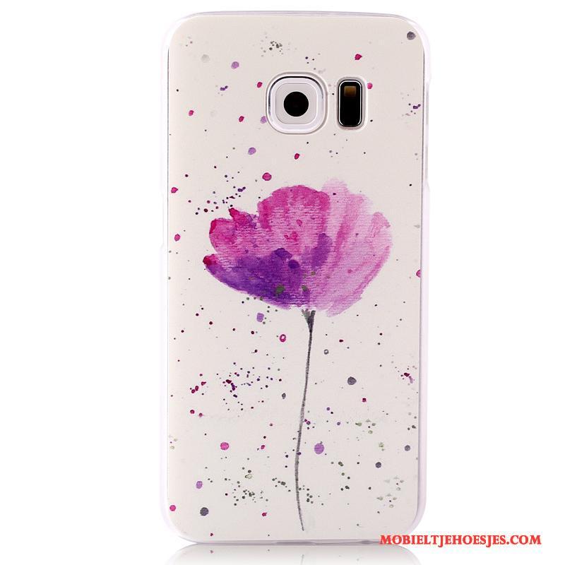 Samsung Galaxy S6 Edge Hoes Purper Hard Mobiele Telefoon Geschilderd Hoesje Bescherming