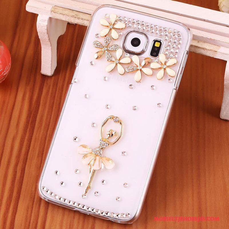 Samsung Galaxy S6 Edge + Hoes Ster Mobiele Telefoon Met Strass Bescherming Hoesje Zilver