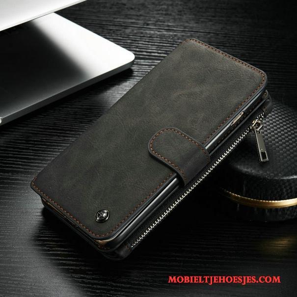 Samsung Galaxy S6 Edge Hoesje Portemonnee Ster Leren Etui Folio Bescherming Echt Leer