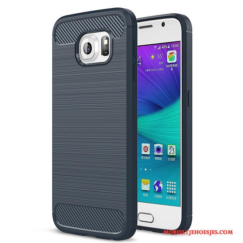 Samsung Galaxy S6 Edge Hoesje Ster Zacht All Inclusive Groen Hoes Siliconen Mobiele Telefoon