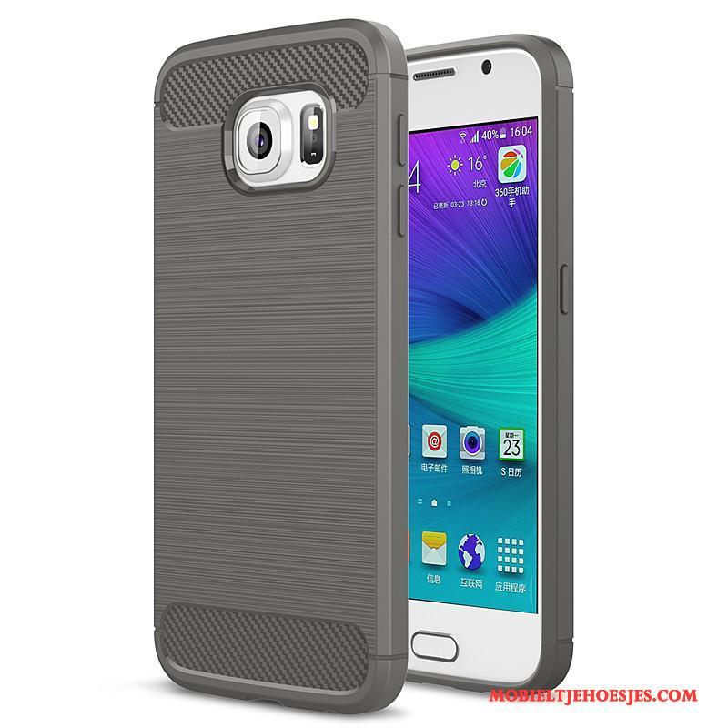 Samsung Galaxy S6 Edge Hoesje Ster Zacht All Inclusive Groen Hoes Siliconen Mobiele Telefoon