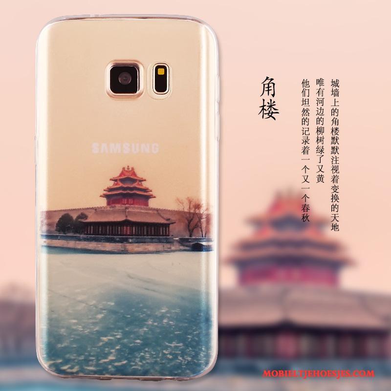 Samsung Galaxy S6 Edge Rood Hoesje Telefoon Ster Bescherming Siliconen