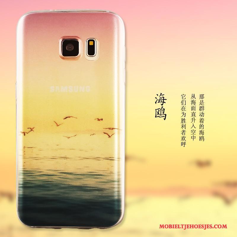 Samsung Galaxy S6 Edge Rood Hoesje Telefoon Ster Bescherming Siliconen