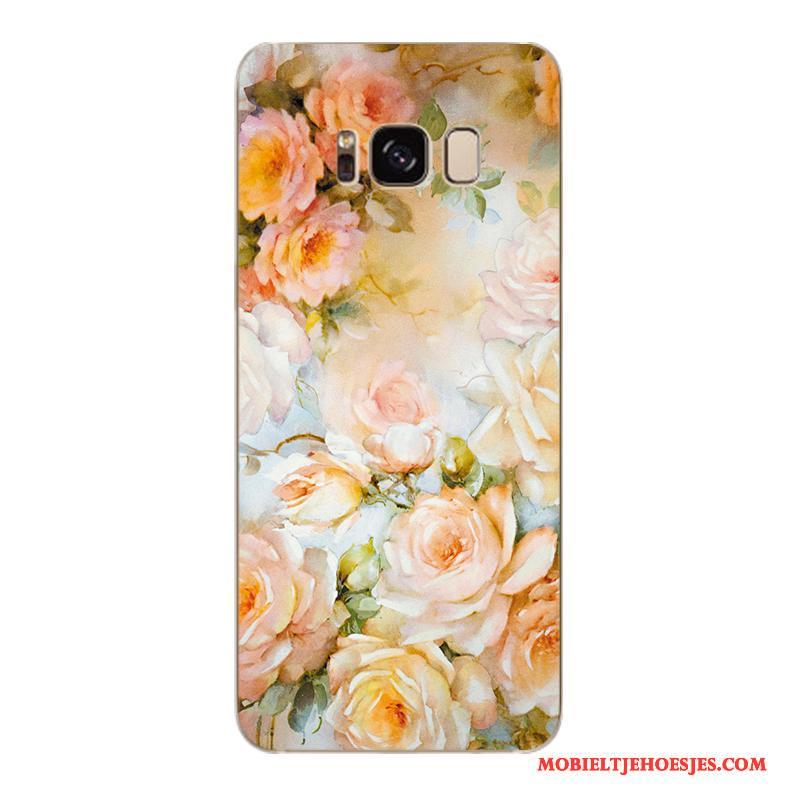 Samsung Galaxy S6 Edge + Roze Bescherming Zacht Bloemen Hoesje Telefoon Trendy Merk Mobiele Telefoon