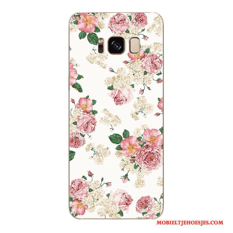 Samsung Galaxy S6 Edge + Roze Bescherming Zacht Bloemen Hoesje Telefoon Trendy Merk Mobiele Telefoon