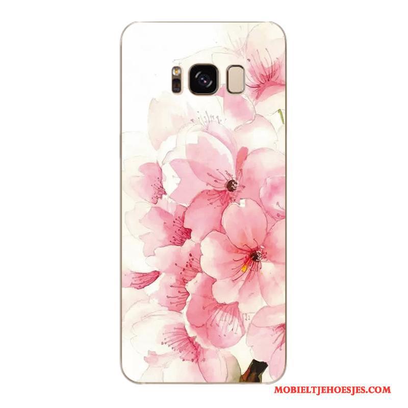 Samsung Galaxy S6 Edge + Roze Bescherming Zacht Bloemen Hoesje Telefoon Trendy Merk Mobiele Telefoon