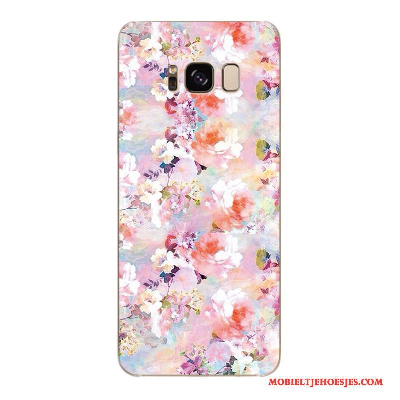 Samsung Galaxy S6 Edge + Roze Bescherming Zacht Bloemen Hoesje Telefoon Trendy Merk Mobiele Telefoon