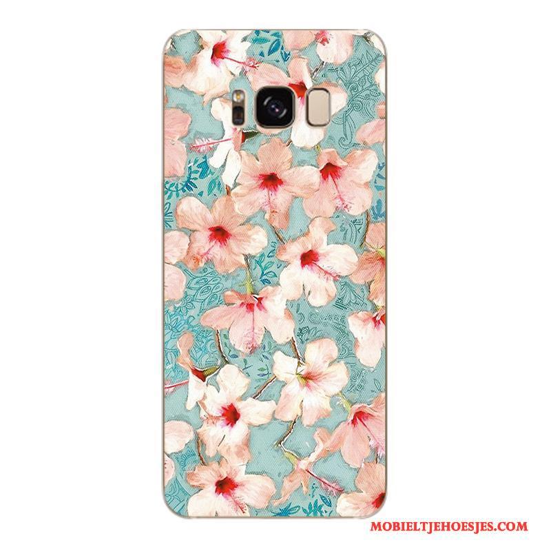 Samsung Galaxy S6 Edge + Roze Bescherming Zacht Bloemen Hoesje Telefoon Trendy Merk Mobiele Telefoon