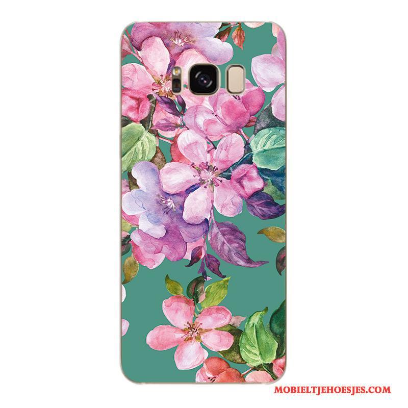 Samsung Galaxy S6 Edge + Roze Bescherming Zacht Bloemen Hoesje Telefoon Trendy Merk Mobiele Telefoon