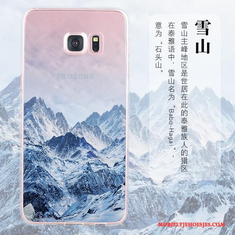 Samsung Galaxy S6 Edge Ster Bescherming Anti-fall Roze Hoesje Telefoon All Inclusive Siliconen