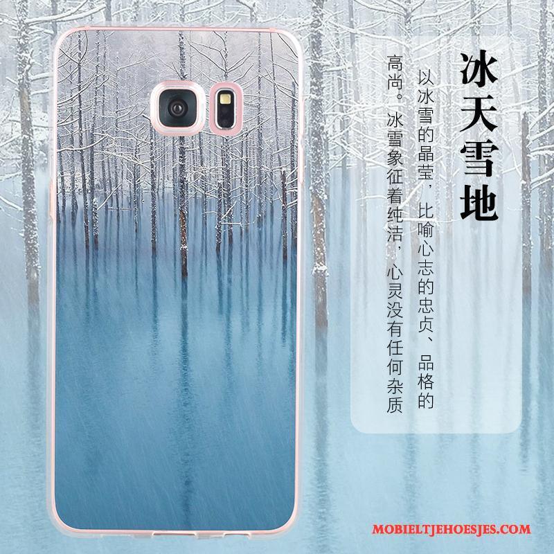 Samsung Galaxy S6 Edge Ster Bescherming Anti-fall Roze Hoesje Telefoon All Inclusive Siliconen