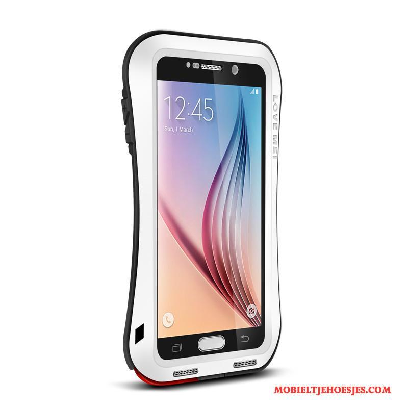 Samsung Galaxy S6 Hoes Zacht Siliconen Rood Hoesje Telefoon All Inclusive Drie Verdedigingen