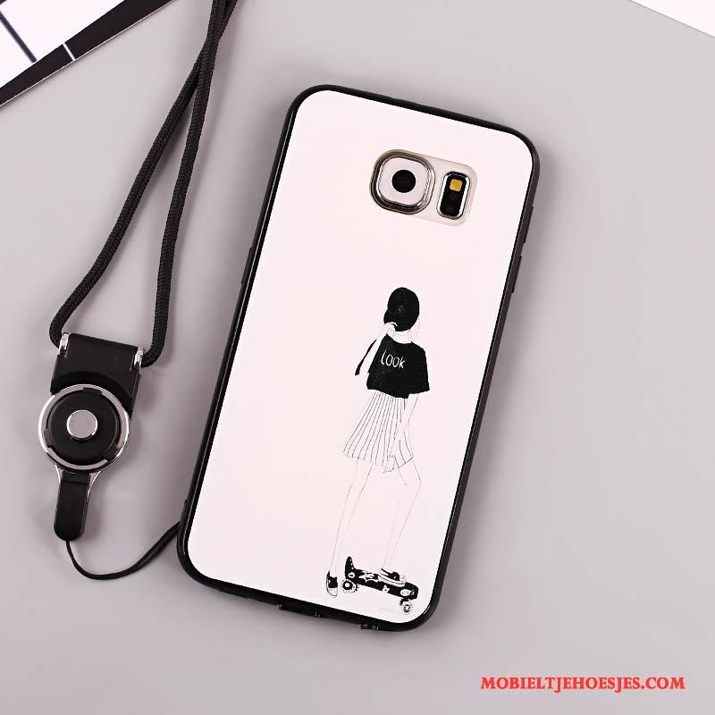 Samsung Galaxy S6 Hoesje Zacht All Inclusive Hoes Bescherming Kleur Lovers Geschilderd