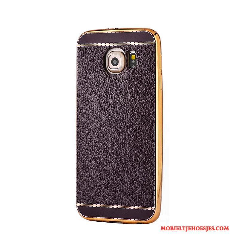 Samsung Galaxy S6 Leer Trend Hoesje Telefoon Bedrijf Patroon Zacht Ster