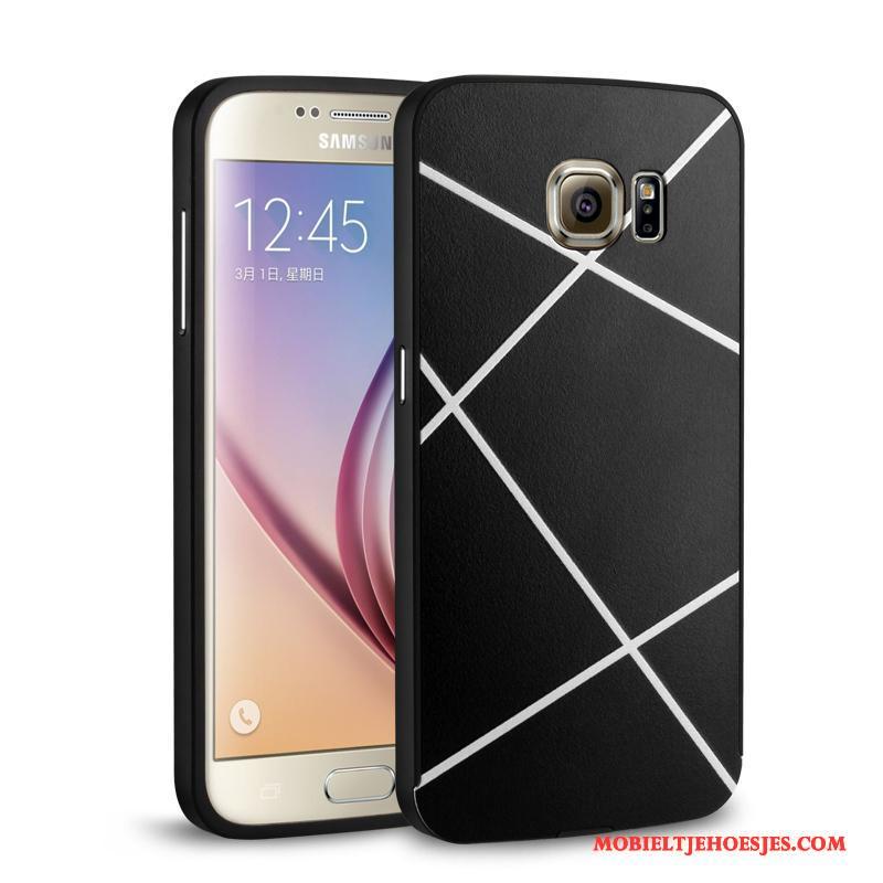 Samsung Galaxy S6 Roze Hoes Hoesje Telefoon Omlijsting Ster Metaal Achterklep