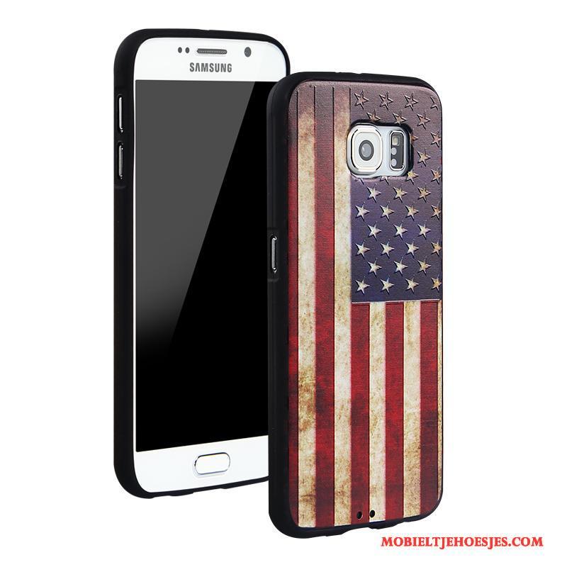 Samsung Galaxy S6 Siliconen Bescherming Spotprent All Inclusive Anti-fall Hoesje Telefoon Trend