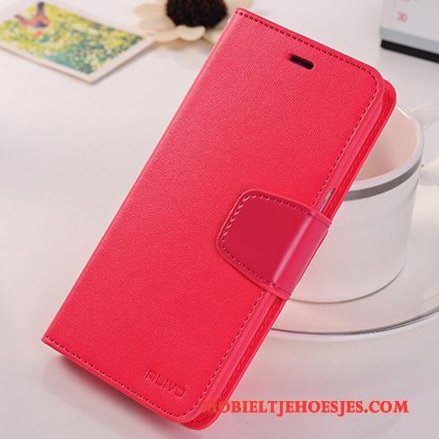 Samsung Galaxy S6 Ster Leren Etui Hoes Hoesje Telefoon Siliconen Clamshell Roze