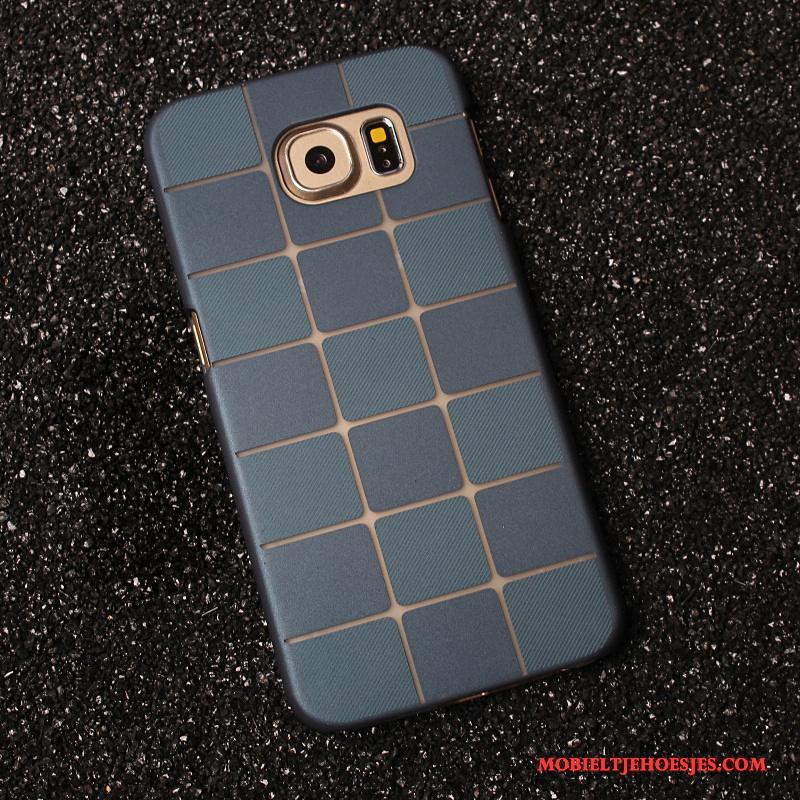 Samsung Galaxy S6 Trend Donkerblauw Eenvoudige Hoesje Telefoon Schrobben Bescherming Ster
