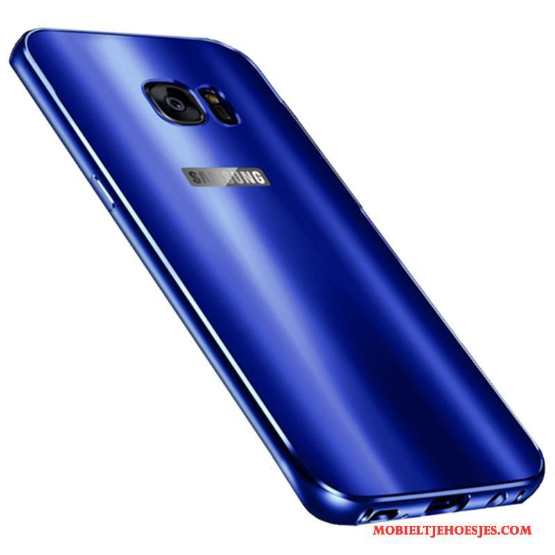 Samsung Galaxy S7 Bescherming Metaal Ster Blauw Mobiele Telefoon Hoesje Omlijsting