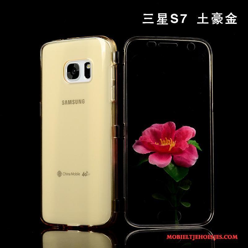 Samsung Galaxy S7 Bescherming Mobiele Telefoon Anti-fall Siliconen Ster Folio Hoesje