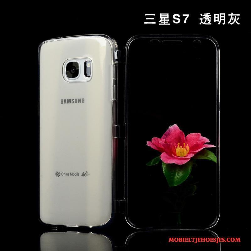 Samsung Galaxy S7 Bescherming Mobiele Telefoon Anti-fall Siliconen Ster Folio Hoesje