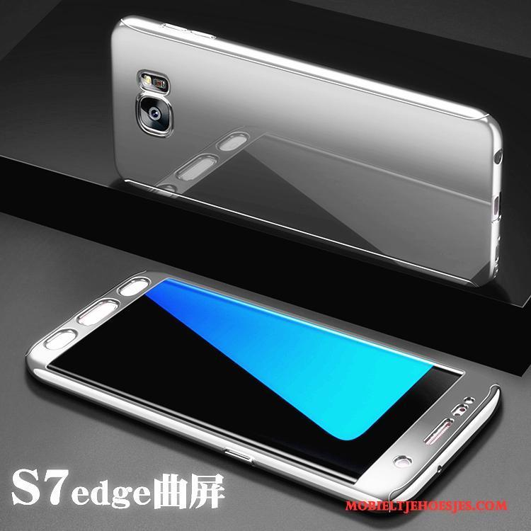 Samsung Galaxy S7 Edge Hard Hoesje Telefoon Trend Spiegel Goud All Inclusive Plating