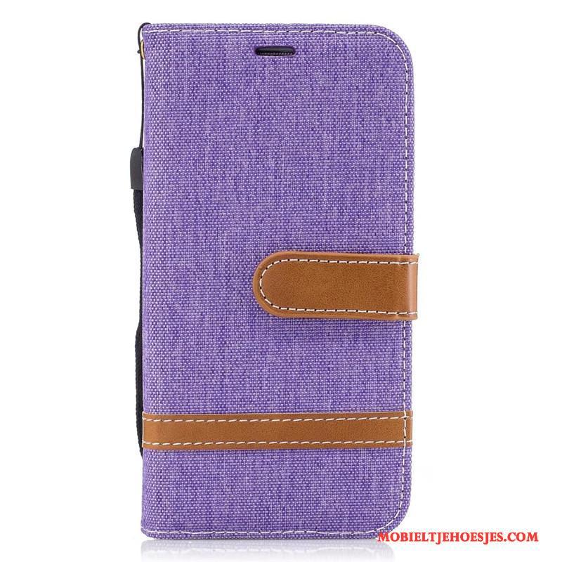 Samsung Galaxy S7 Edge Hoes Hoesje Purper Clamshell Portemonnee Mobiele Telefoon Nieuw