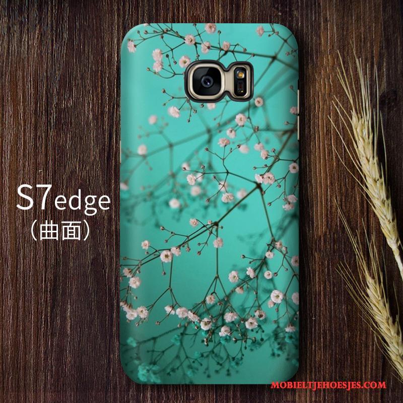 Samsung Galaxy S7 Edge Hoesje Hoge Kunst Telefoon Hard Sterrenhemel Geel