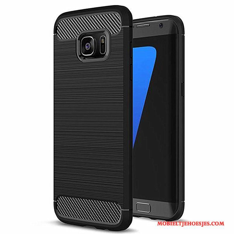 Samsung Galaxy S7 Edge Hoesje Siliconen Bescherming Mobiele Telefoon Blauw Hoes Zacht All Inclusive