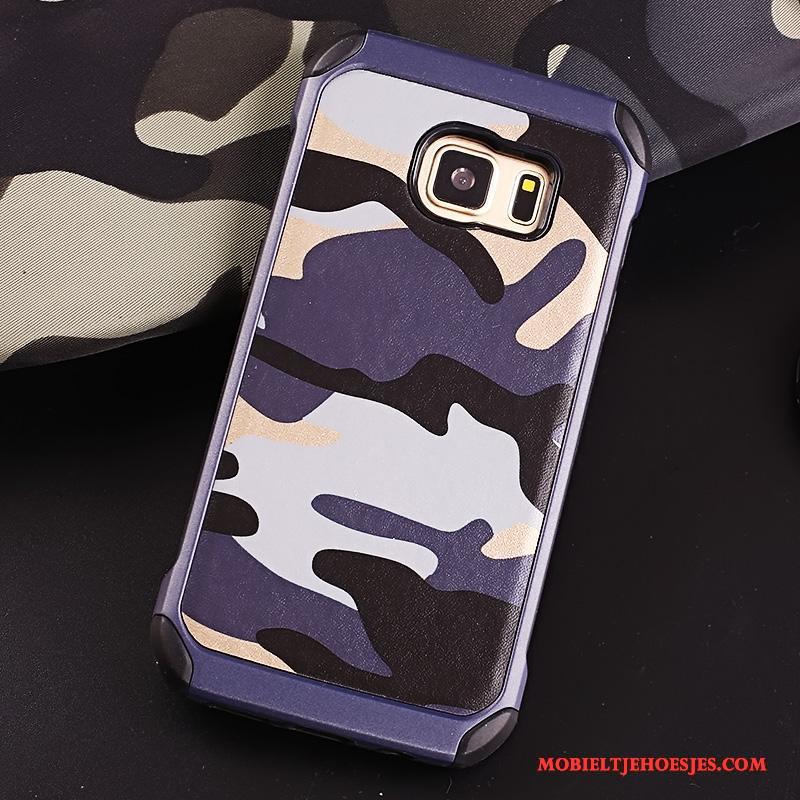 Samsung Galaxy S7 Edge Hoesje Ster Siliconen Anti-fall Camouflage Ondersteuning Bescherming Hoes