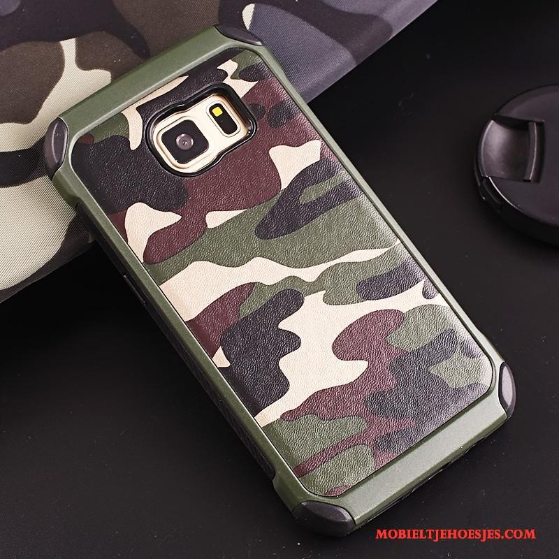 Samsung Galaxy S7 Edge Hoesje Ster Siliconen Anti-fall Camouflage Ondersteuning Bescherming Hoes