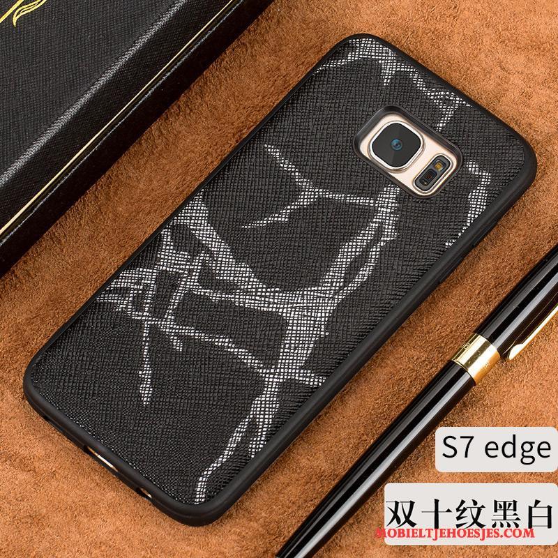 Samsung Galaxy S7 Edge Hoesje Telefoon Elegante Hard Ster Europa Zilver All Inclusive