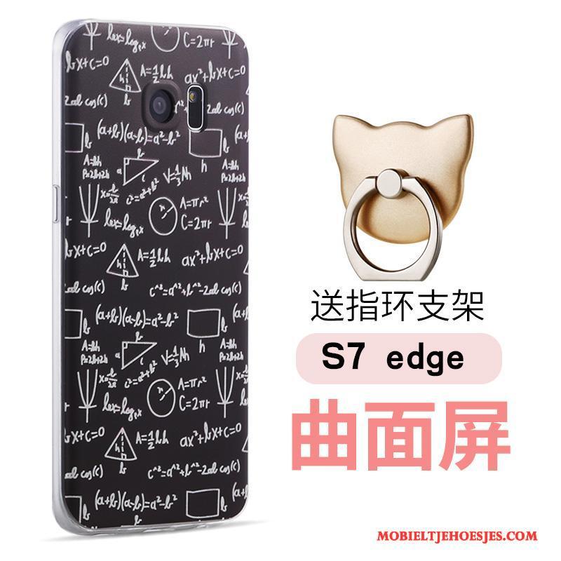 Samsung Galaxy S7 Edge Hoesje Telefoon Reliëf Spotprent Ster Kleur Dun Persoonlijk
