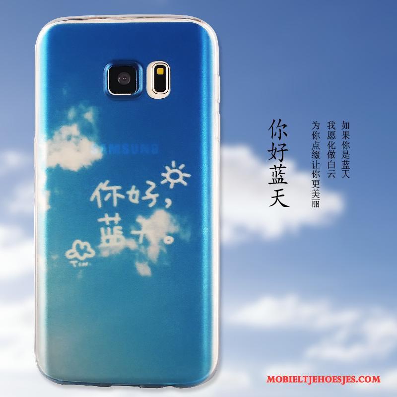 Samsung Galaxy S7 Edge Hoesje Telefoon Ster Anti-fall Zacht Bescherming Blauw