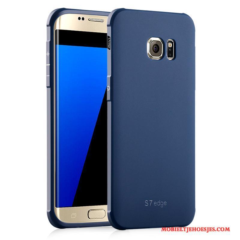 Samsung Galaxy S7 Edge Hoesje Telefoon Zacht Mobiele Telefoon Trend Anti-fall Ster Blauw