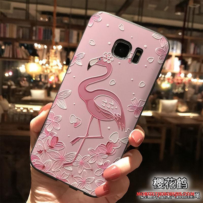 Samsung Galaxy S7 Edge Roze Hanger Mooie Ster Siliconen Hoes Hoesje