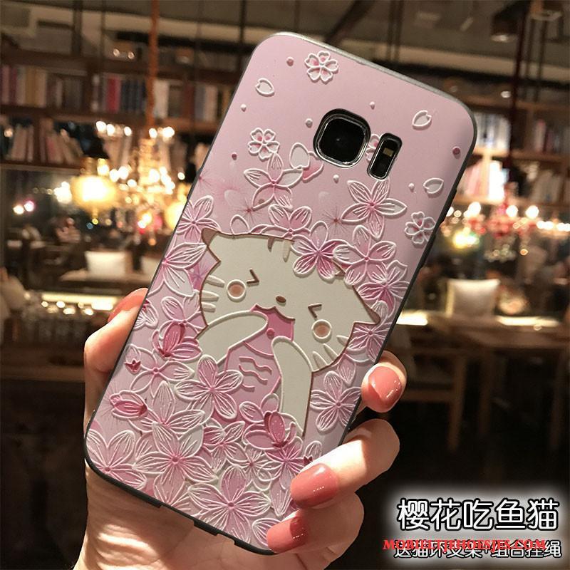 Samsung Galaxy S7 Edge Roze Hanger Mooie Ster Siliconen Hoes Hoesje