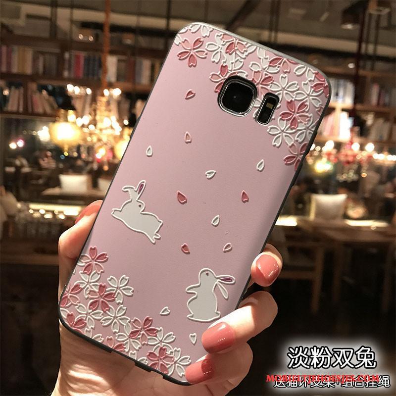 Samsung Galaxy S7 Edge Roze Hanger Mooie Ster Siliconen Hoes Hoesje