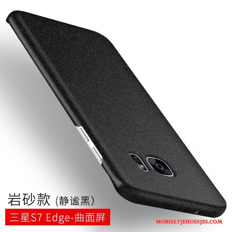 Samsung Galaxy S7 Edge Schrobben Anti-fall Goud Eenvoudige Hoesje Telefoon Dun Hard