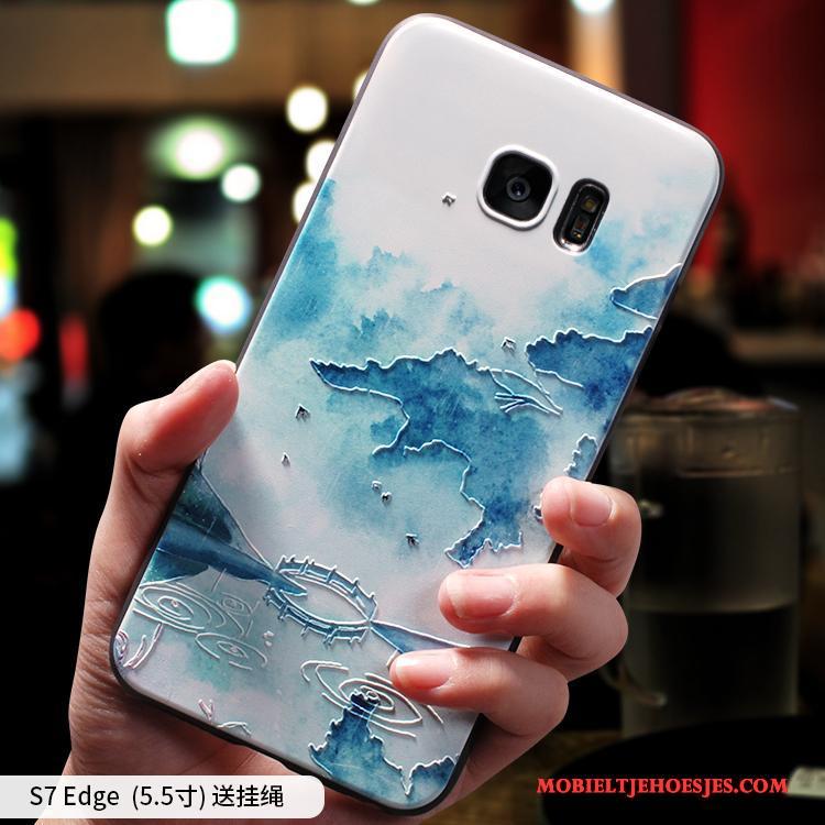 Samsung Galaxy S7 Edge Siliconen Ster Chinese Stijl Persoonlijk Hoesje Telefoon Scheppend All Inclusive