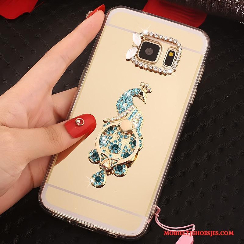 Samsung Galaxy S7 Hanger Anti-fall Hoesje Telefoon Ring Roze Ster All Inclusive