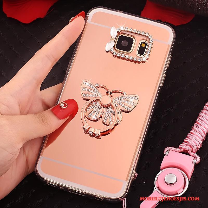 Samsung Galaxy S7 Hanger Anti-fall Hoesje Telefoon Ring Roze Ster All Inclusive