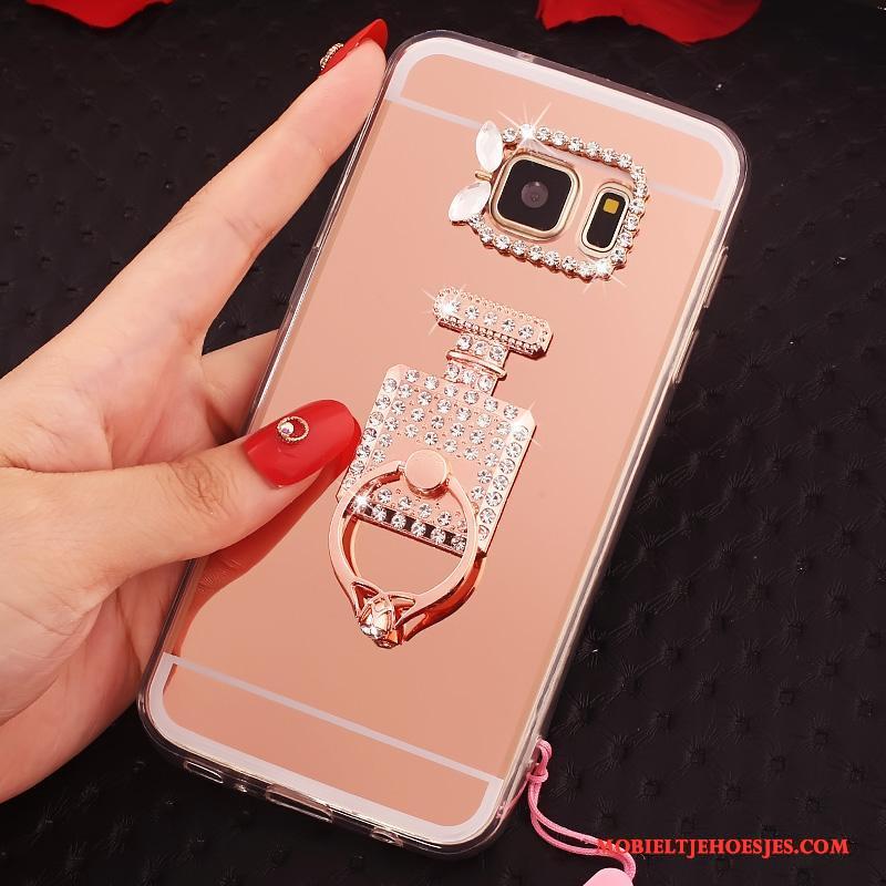 Samsung Galaxy S7 Hanger Anti-fall Hoesje Telefoon Ring Roze Ster All Inclusive