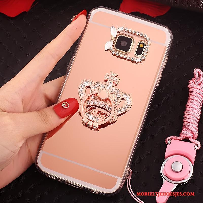 Samsung Galaxy S7 Hanger Anti-fall Hoesje Telefoon Ring Roze Ster All Inclusive