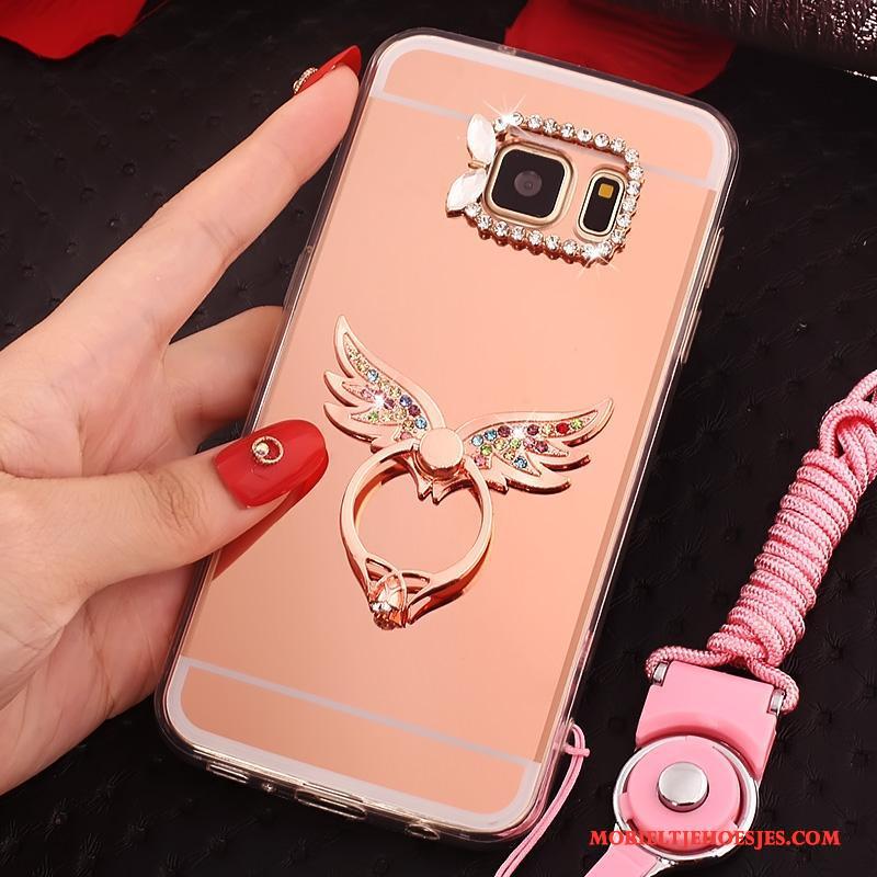 Samsung Galaxy S7 Hanger Anti-fall Hoesje Telefoon Ring Roze Ster All Inclusive