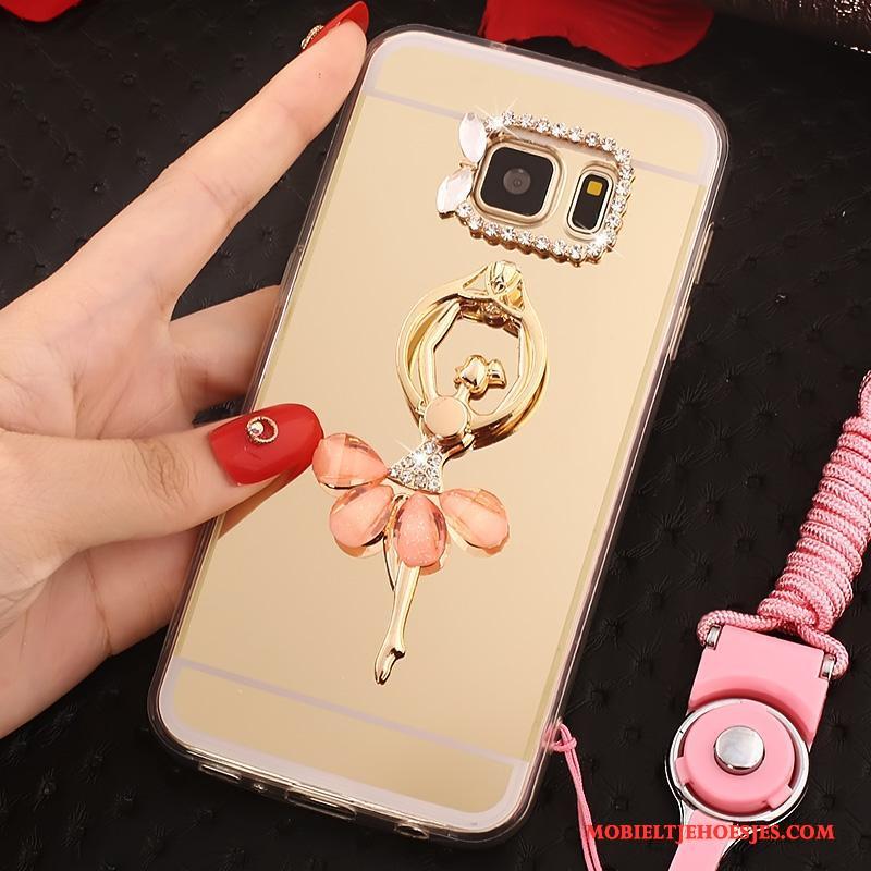 Samsung Galaxy S7 Hanger Anti-fall Hoesje Telefoon Ring Roze Ster All Inclusive