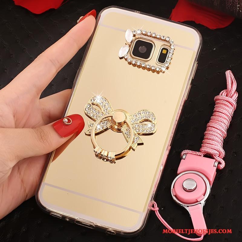 Samsung Galaxy S7 Hanger Anti-fall Hoesje Telefoon Ring Roze Ster All Inclusive