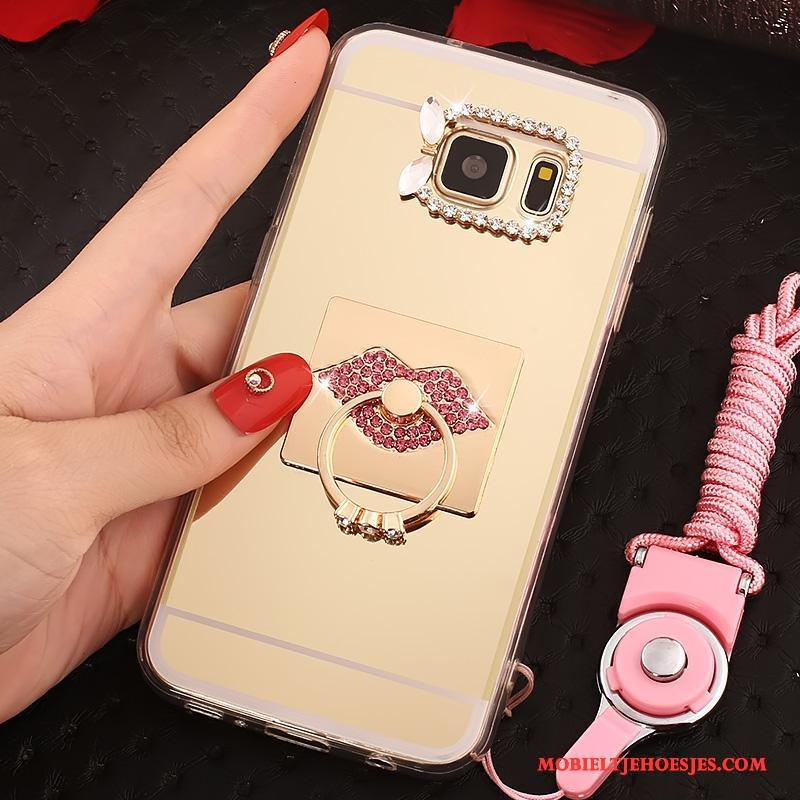 Samsung Galaxy S7 Hanger Anti-fall Hoesje Telefoon Ring Roze Ster All Inclusive