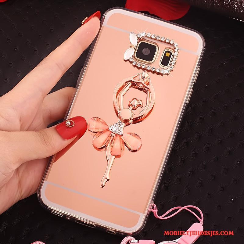 Samsung Galaxy S7 Hanger Anti-fall Hoesje Telefoon Ring Roze Ster All Inclusive